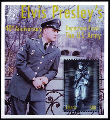 2000 - Lib�ria BF272 - Elvis Presley, 40e anniversaire de son retour de l\'arm�e