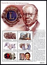 2000 - Nicaragua Feuillet n° 2419/2424 - Le Lions Club International