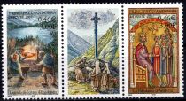 2001 - Andorre Fran&ccedil;ais Timbres n&deg; 543/544 - La l&eacute;gende du Lac d\'Engolasters et la Fondation d\'Andorre