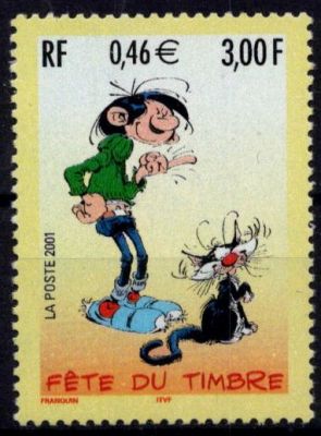 2001 - France 3370 - F�te du Timbre - Gaston Lagaffe 3f. - 0,46 �