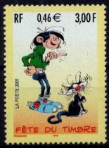 2001 - France 3370 - Fête du Timbre - Gaston Lagaffe 3f. - 0,46 