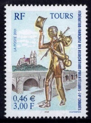 2001 - France 3397 - 74e Congr�s de la F�d�ration Fran�aise des Associations Philat�liques � Tours