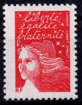 2001 - France 3417 - Marianne de Luquet, TVP RF (rouge)
