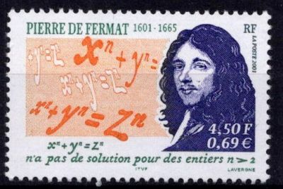 2001 - France 3420 - 400e anniversaire de la naissance du math�maticien Pierre de Fermat (1601-1665)