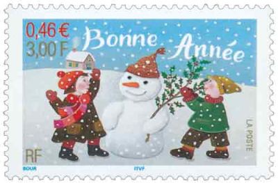 2001 - France Adh�sif 31_32 (3437_38) \ Bonne ann�e\  et \ Meilleurs V�ux\ 