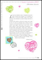 2001 - France n&deg; 3368 - Saint Valentin - Coeur 2001 couturier Christian Lacroix