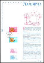 2001 - France n&deg; 3377/78 - Timbres pour naissance