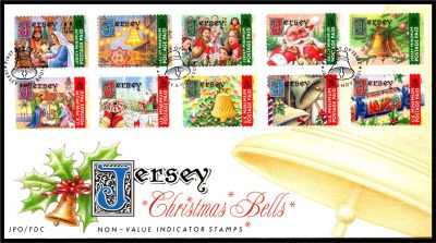 2001 - Jersey Enveloppe 1er jour n� 1000/1009 - No�l