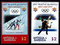 2002 - Antigua et Barbuda n° 3187/3188 - Jeux Olympiques d\'hiver - 2002 Salt Lake City