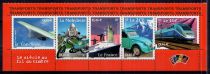 2002 - France 3471/3475 - Le siècle au fil du timbre (V) - Les Transports (Les 5 valeurs découpées)
