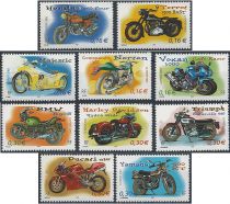 2002 - France 3508 - Collections jeunesse - Cylindr&eacute;es et car&eacute;nages, motos (Les 10 valeurs d&eacute;coup&eacute;es du BF51)