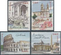 2002 - France 3527/3530 -  Rome (Les 4 valeurs d&eacute;coup&eacute;es du BF53)