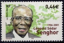 2002 - France 3537 - 1er anniversaire de la mort de Léopold Sédar Senghor (1906-2001), homme d\'Etat et poète sénégalais