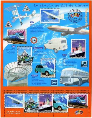 2002 - France BF_47 Le si�cle au fil du timbre - Transports (V)