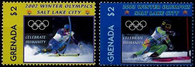 2002 - Grenade n� 4171/4172 - Jeux Olympiques d\'hiver - 2002 Salt Lake City