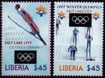 2002 - Libéria n° 3925/3926 - Sports - JO hiver - 2002 Salt Lake City