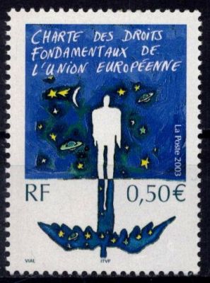 2003 - Timbre de France n�3555 - Charte des droits fondamentaux de l\'Union europ�enne