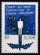2003 - Timbre de France n°3555 - Charte des droits fondamentaux de l\'Union européenne