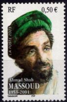 2003 - Timbre de France n°3594 - Cinquantenaire de la naissance du Commandant afghan Ahmad Shah Massoud (1953-2001)