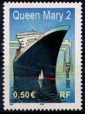 2003 - Timbre de France n�3631 - Paquebot -  Le \ Queen Mary 2\ 