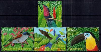 2003 - Timbres de France n�3548/3551 - S�rie nature de Timbre de France n�, Oiseaux d\'outre-mer