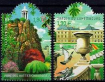 2003 - Timbres de France n°3606/3607 - Jardins de Timbre de France n°- Parc des Buttes-Chaumont, Jardin du Luxembourg (Les 2 tim