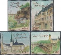 2003 - Timbres de France n&deg;3624/3627 - capitales europ&eacute;ennes - Luxembourg (Les 4 timbres d&eacute;coup&eacute;s du bloc n&deg;64)
