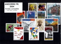 2004 - Andorre français timbres n° 591-603 - Année Complète