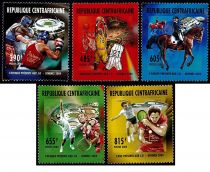 2004 - Centrafrique n° 1857/1861 - JO été - 2004 Athènes