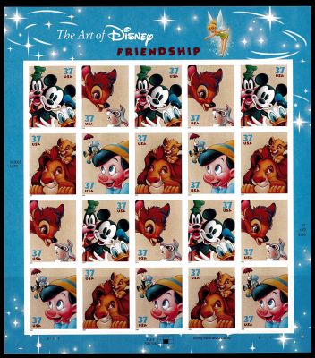 2004 - �tats Unis F3563 - Amiti� avec les personnages de dessins anim�s des productions Walt Disney