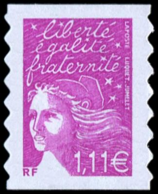 2004 - France Adh�sif 48B (Perso.3729D) Marianne du 14 Juillet 1,11� lilas