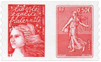 2004 - France Adh�sif P39 (3619) Paire centenaire de la Semeuse de Roty