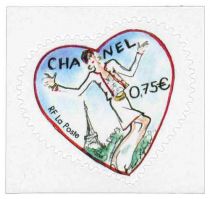 2004 - France Adhésifs 38_39 (3632B_3633B) Saint Valentin Karl Lagerfeld Maison Chanel