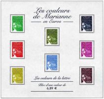 2004 - France BF_67 Les couleurs de Marianne en Euros - Les valeurs de la lettre (3)