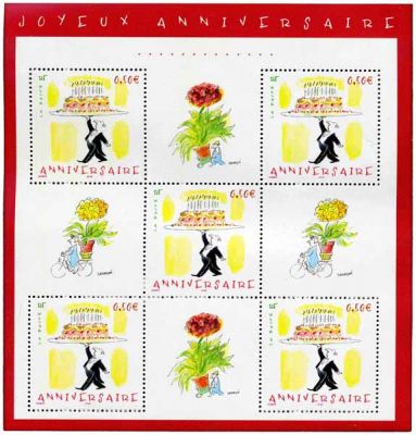 2004 - France BF_75 Timbre pour anniversaire - Dessin de J.Semp�