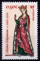2004 - France Timbre n&deg; 3640 - 800e anniversaire de la mort de la reine Ali&eacute;nor d\'Aquitaine (v. 1122-1204)