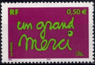 2004 - France Timbres n� 3637 - Message - Un grand merci