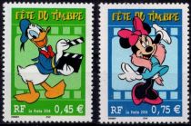 2004 - France Timbres n&deg; 3642/3643 - F&ecirc;te du timbre - Donald et Minnie