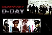 2004 - Guyana n°5766/5769 - 2ème Guerre mondiale - 60e anniversaire du débarquement du 6 juin 1944