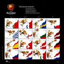 2004 - Portugal Feuille n° 2757/2772 - Football - Championnat européen de football UEFA 2004 au Portugal