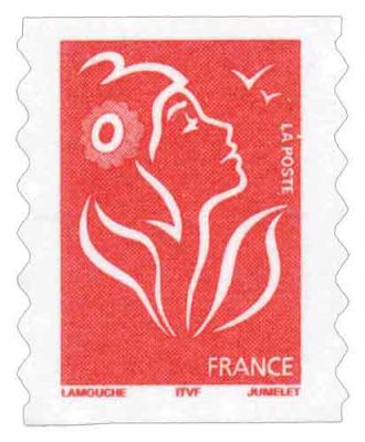 2005 - France Adh�sif 49 (3744) Marianne de Lamouche TVP rouge provenant de carnet