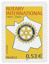 2005 - France Adhésif 52 (3750A) Centenaire du Rotary Club International