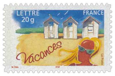 2005 - France Adh�sif 53 (3788) Timbre pour vacances - Cabines de plage (TVP 20g)