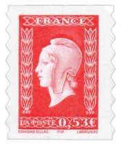 2005 - France Adhésif 66 (3841) 60ème anniversaire de la Marianne de Dulac