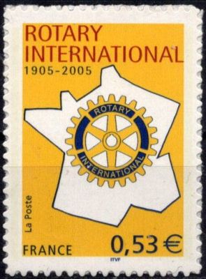 2005 - France Adh�sif n� 52 (3750A) - Centenaire du Rotary Club International