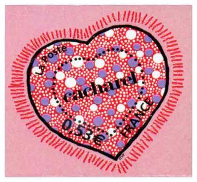 2005 - France Adh�sifs 50_51 (3747B_3748B) Saint Valentin C�urs couturier Cacharel