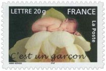 2005 - France Adhésifs 54_55 (3804_3805) Naissance, \ C\'est une fille\ , \ C\'est un garçon\ 