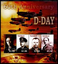2005 - Tuvalu n° 1050/1053 - 2ème Guerre mondiale - 60e anniversaire du débarquement du 6 juin 1944