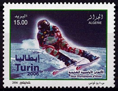 2006 - Alg�rie Timbre n� 1437 - Jeux Olympiques d\'hiver - 2006 Turin