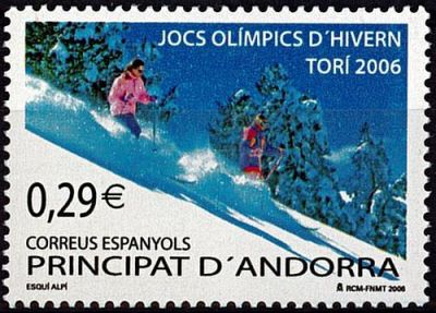2006 - Andorre Espagnol timbre n� 319 - Jeux Olympiques d\'hiver - 2006 Turin